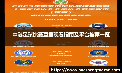 中越足球比赛直播观看指南及平台推荐一览