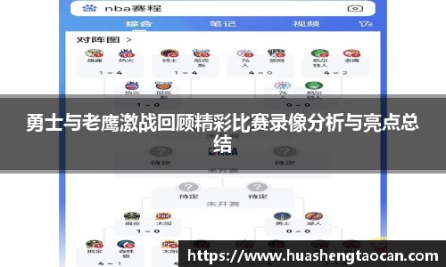 勇士与老鹰激战回顾精彩比赛录像分析与亮点总结